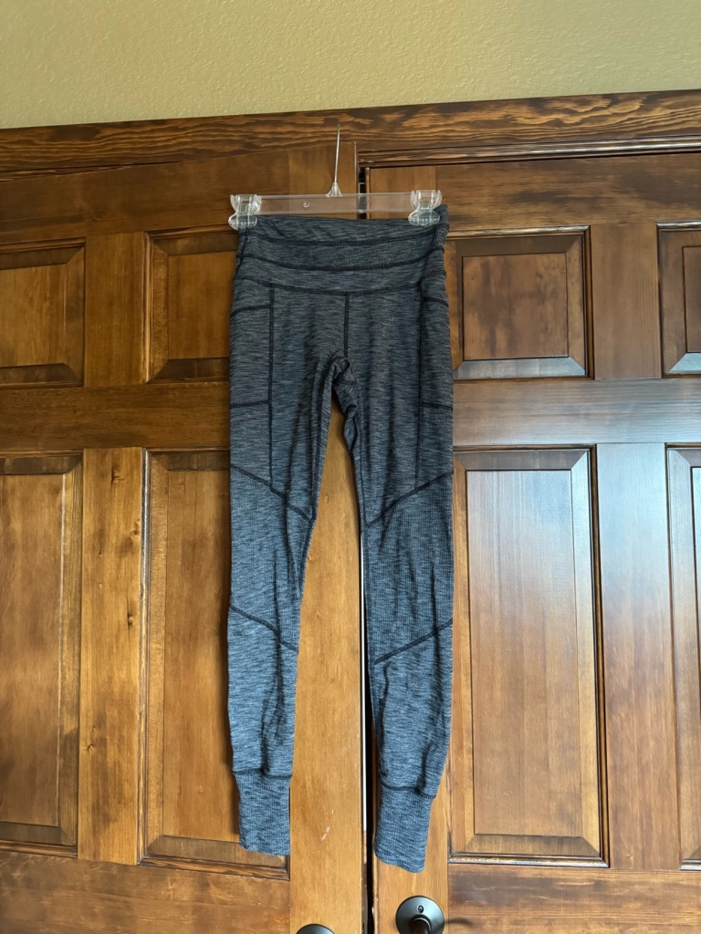 Athleta Dark Gray Seamed High-Waist Leggings